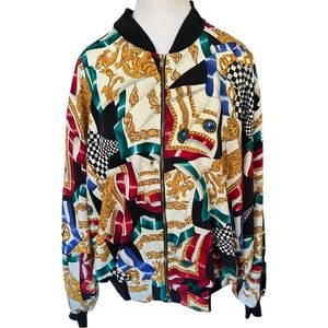 Vtg 80’s Cascais of California Oversized Bomber Jacket Size Large